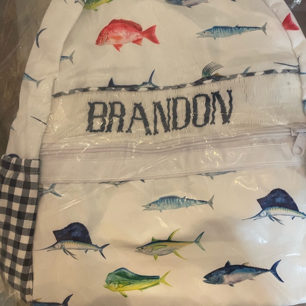 Smocked “Brandon” Saltwater Fish Backpack